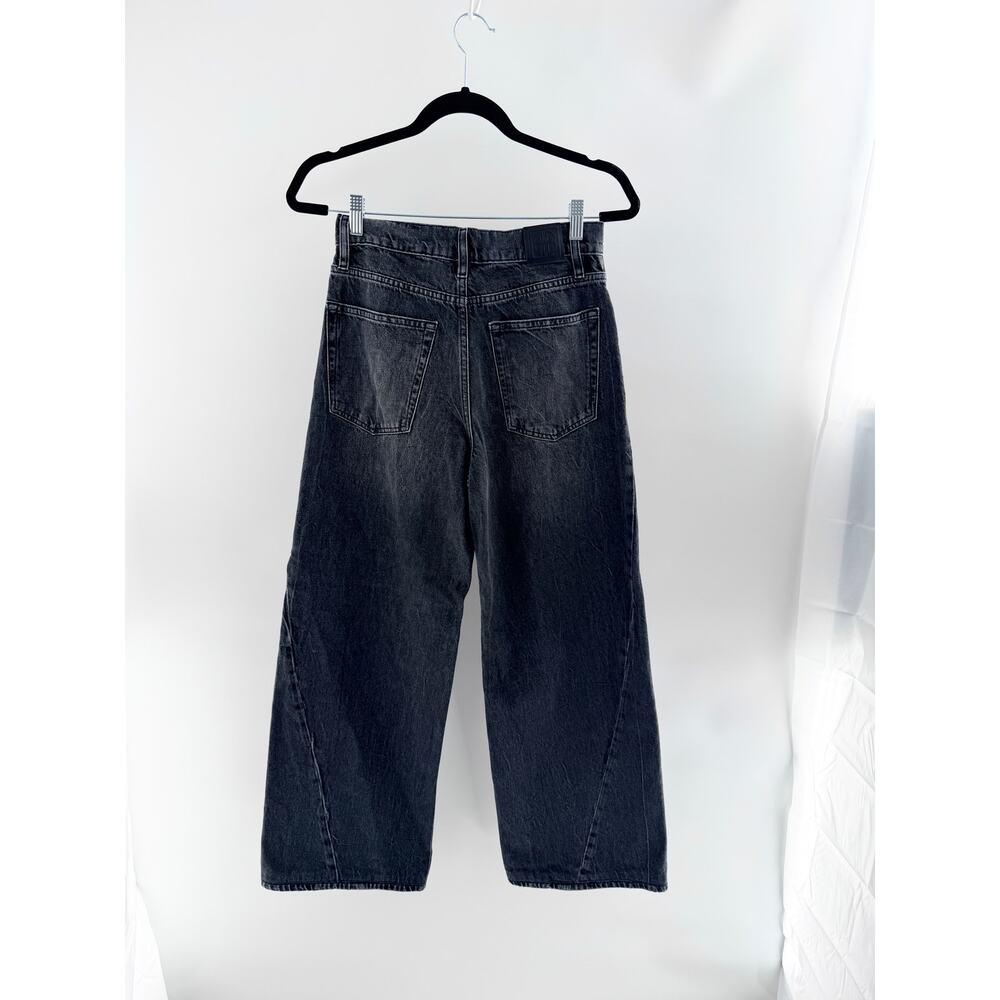 Anine Bing Brie High Waisted Denim Wide Leg Jeans Washed Black Women's Size 27 - Picture 3 of 5